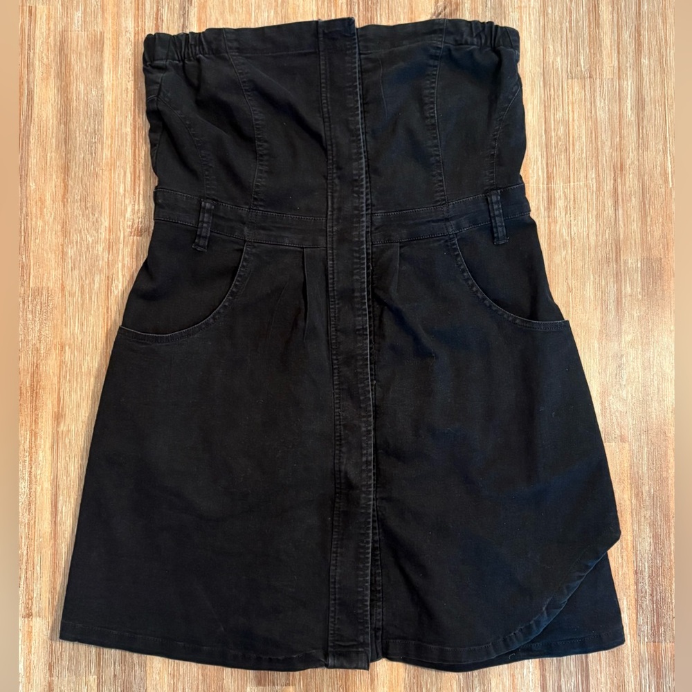 AllSaints Black Strapless Mini Dress
